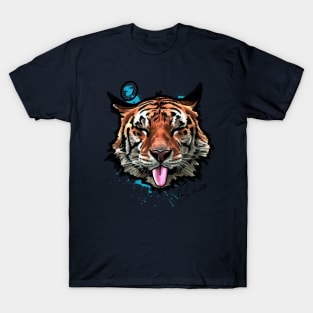 Cute Tiger tongue out Design T-Shirt